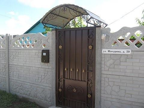 (калитка, профильной, трубы, профнастила) Калитка из профильной трубы и профнастила своими руками