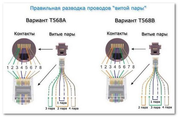 Как обжать интернет кабель RJ 45 своими руками: 4-х и 8-ми жильный