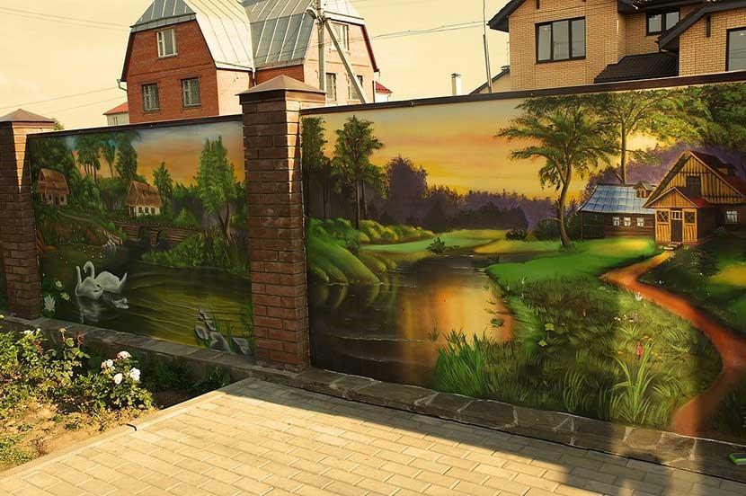 Забор из шифера своими руками